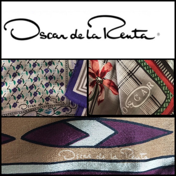 Three OSCAR de la RENTA (3) Bundle of silk scarves - Picture 1 of 8